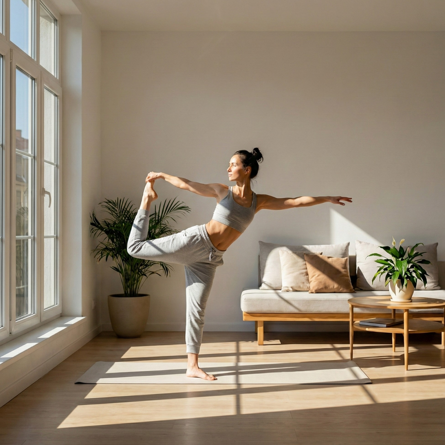 Person im Morgenritual